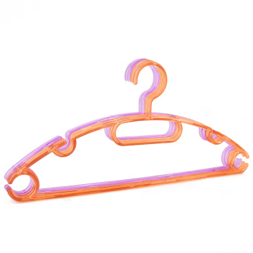Colorful cheap PS plastic transparent coat household hanger